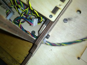 Tidy wires exiting drawer