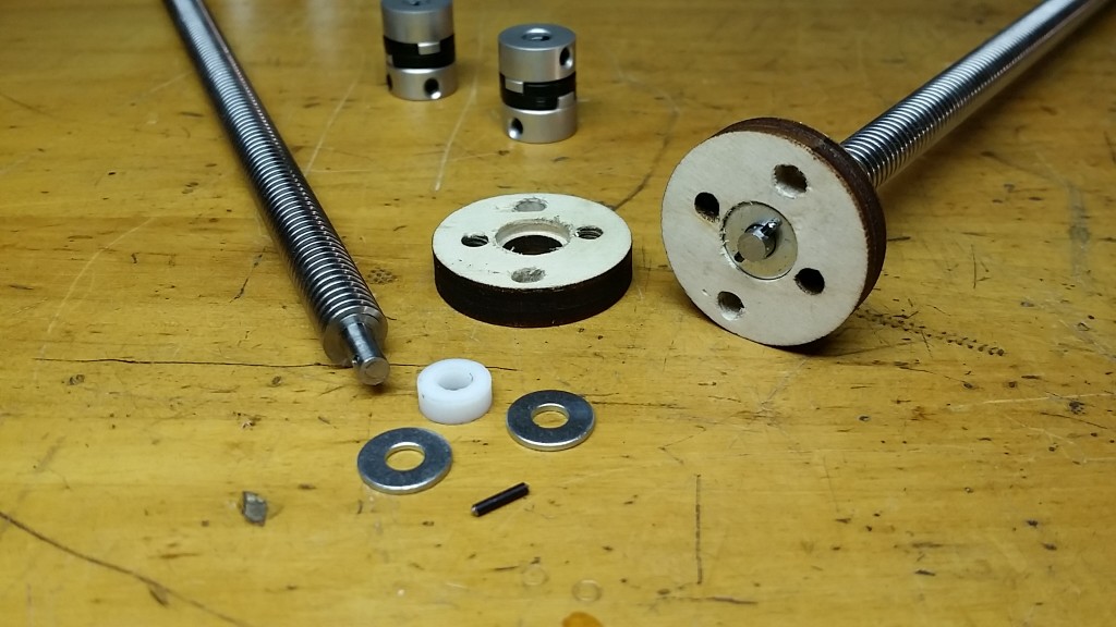 Homemade thrust bearings.